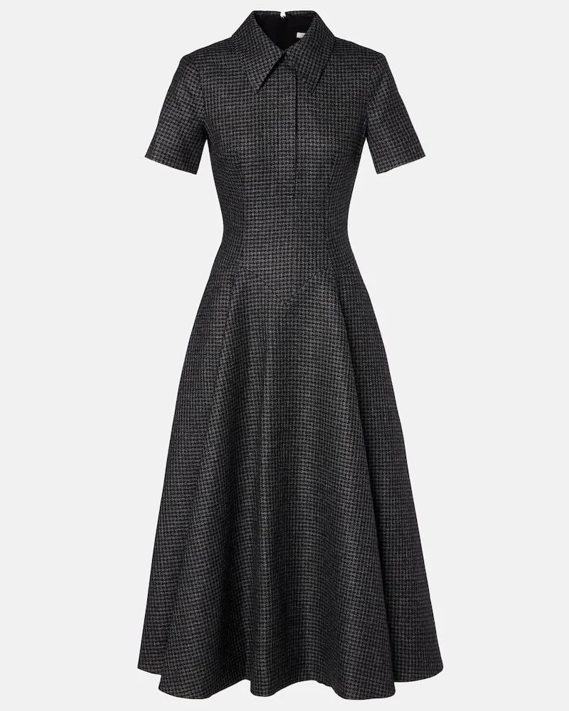 EMILIA WICKSTEAD Midikleid Jody aus einem Wollgemisch Grau