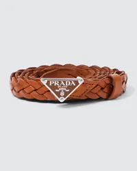 Prada Guertel aus Leder Braun