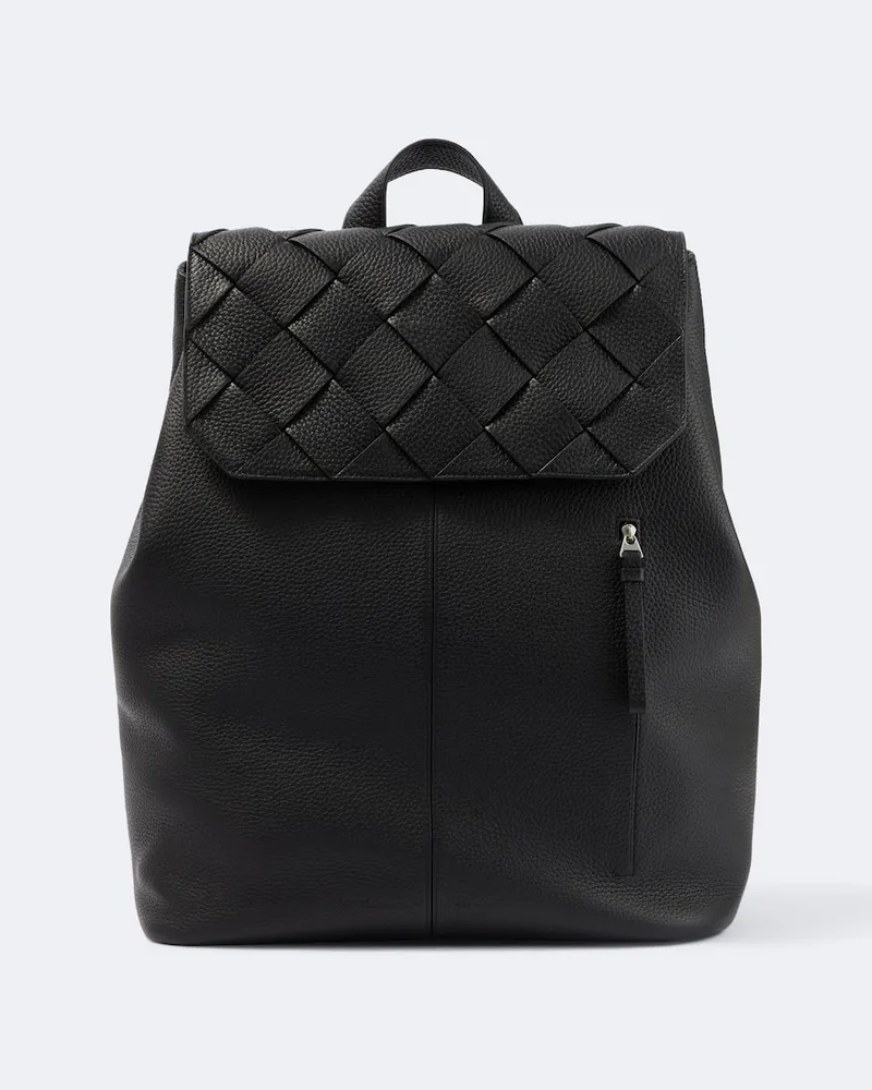 Bottega Veneta Rucksack Diago aus Leder Schwarz