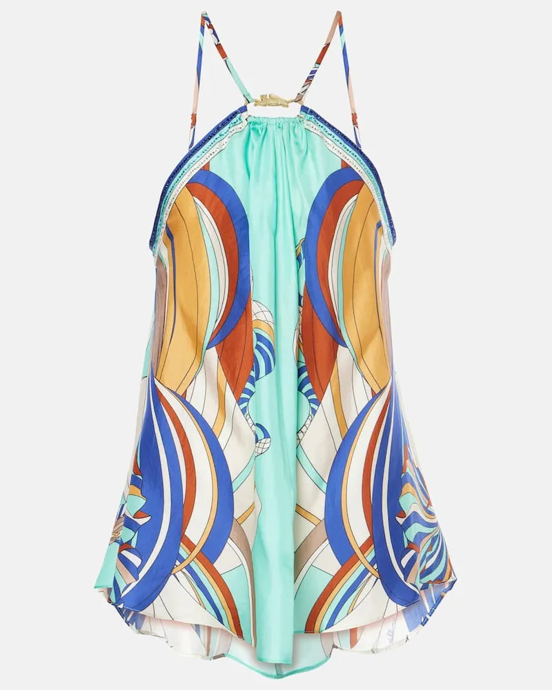 Camilla Bedrucktes Top aus Seide Multicolor