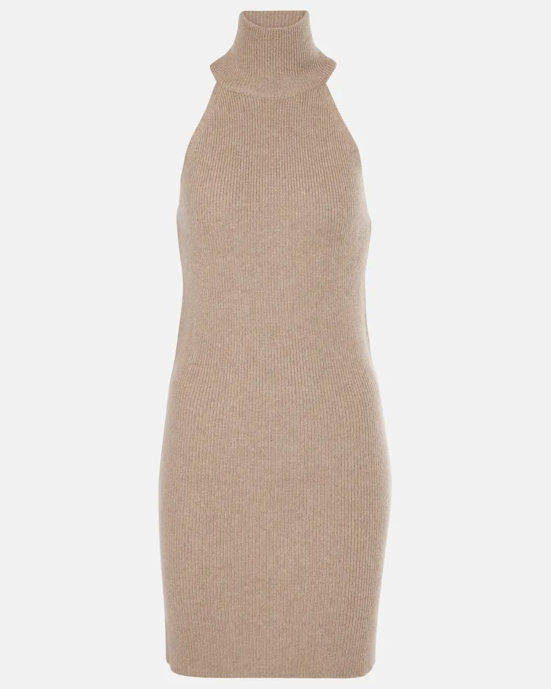 Lisa Yang Minikleid Carmen aus Kaschmir Beige