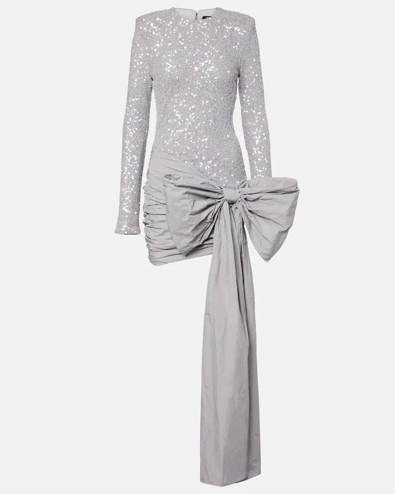 ROTATE Birger Christensen Minikleid mit Pailletten Silber