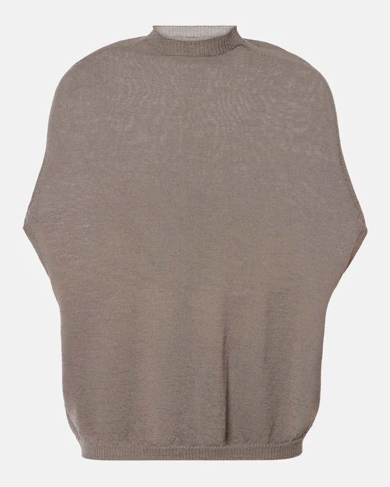 Rick Owens Top aus Wolle Grau