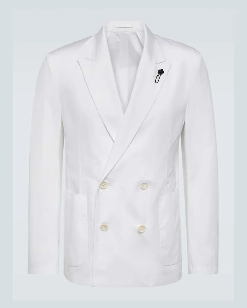 LARDINI Blazer aus Baumwolle Weiß