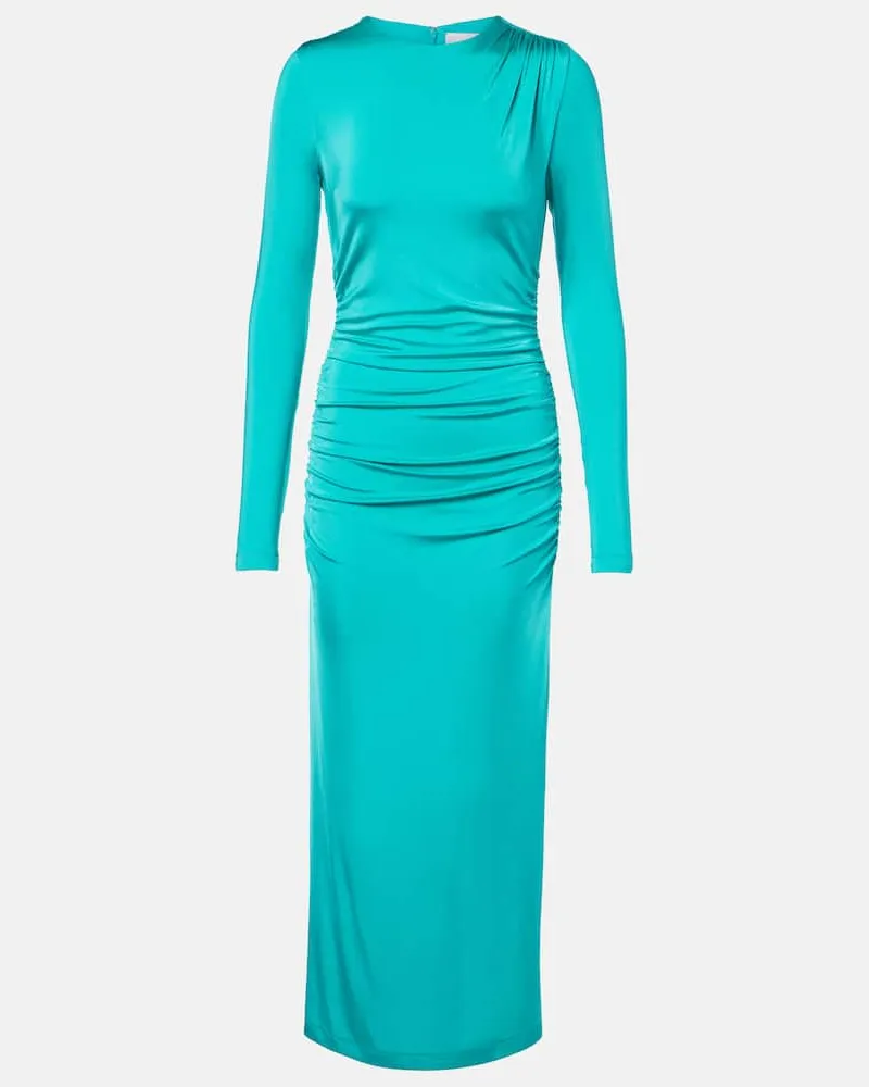 Carolina Herrera New York Midikleid aus Jersey Blau