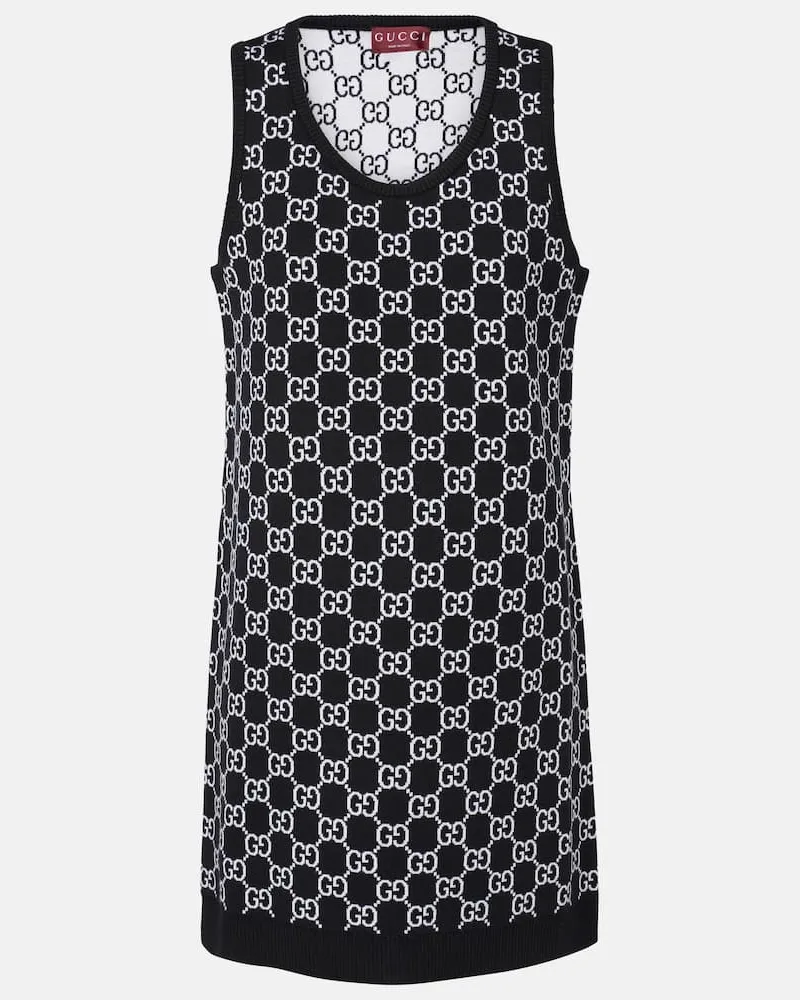Gucci Minikleid GG aus einem Wollgemisch Schwarz