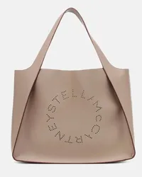 Stella McCartney Shopper Stella aus Lederimitat Beige