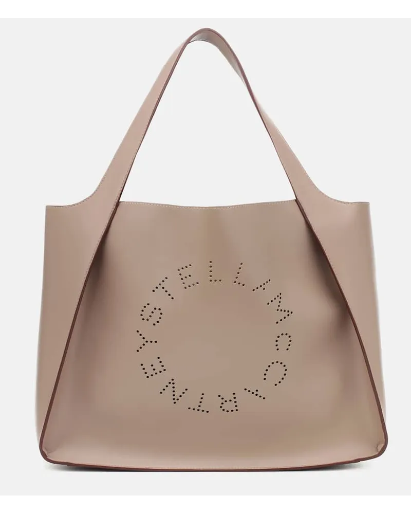 Stella McCartney Shopper Stella aus Lederimitat Beige