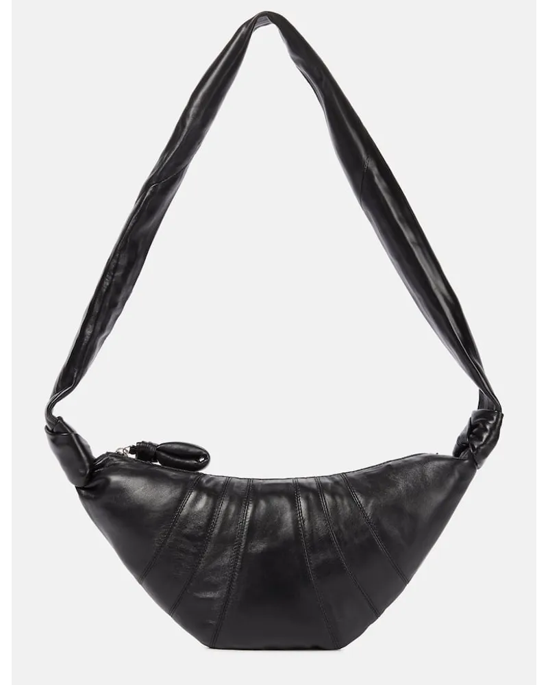 Christophe Lemaire Schultertasche Croissant Small aus Leder Schwarz