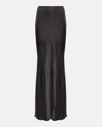 Victoria Beckham Maxirock aus Satin Schwarz