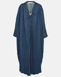 Valentino Garavani Kaftan VGold aus Chambray Blau