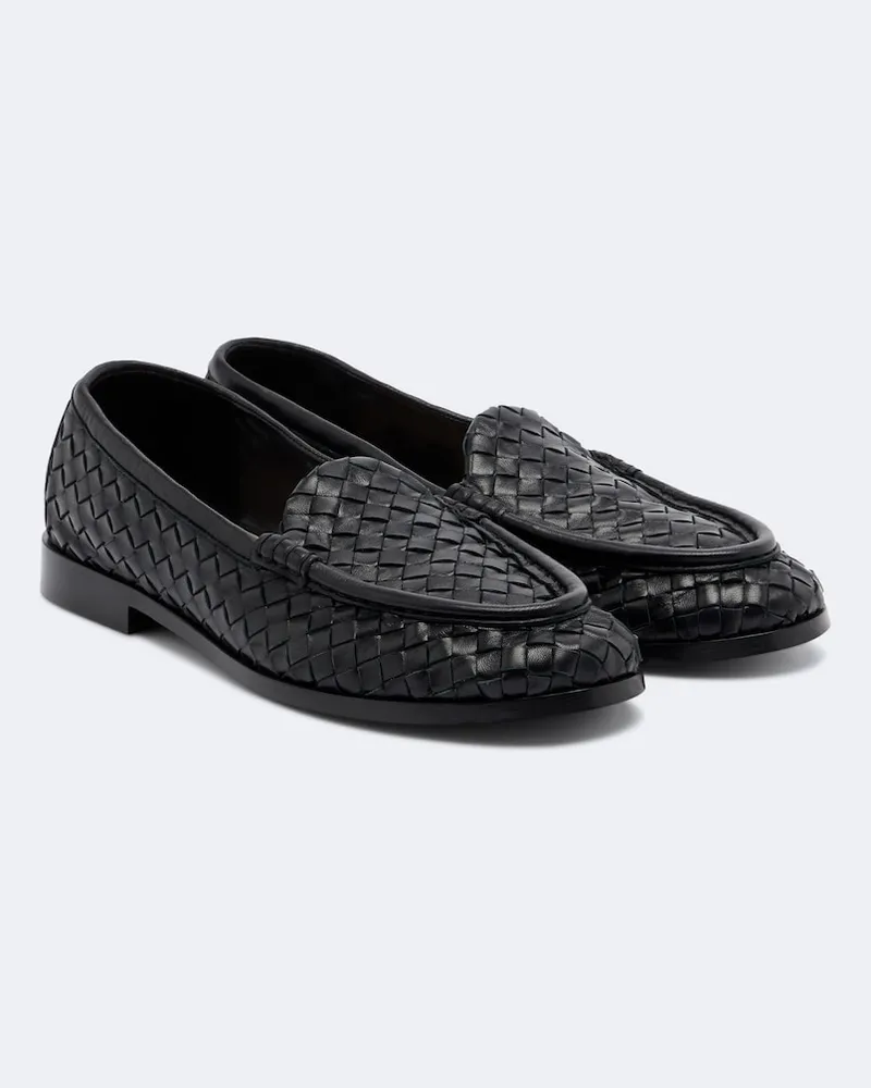 Bottega Veneta Loafers Silenzio aus Leder Schwarz