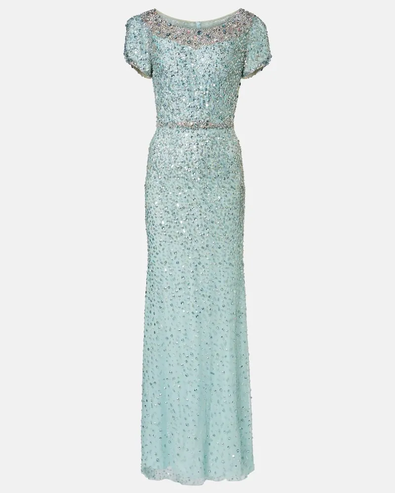 Jenny Packham Verzierte Robe Epoch Türkis