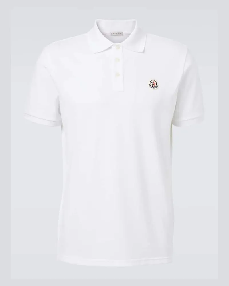 Moncler Polohemd aus Baumwolle Weiß