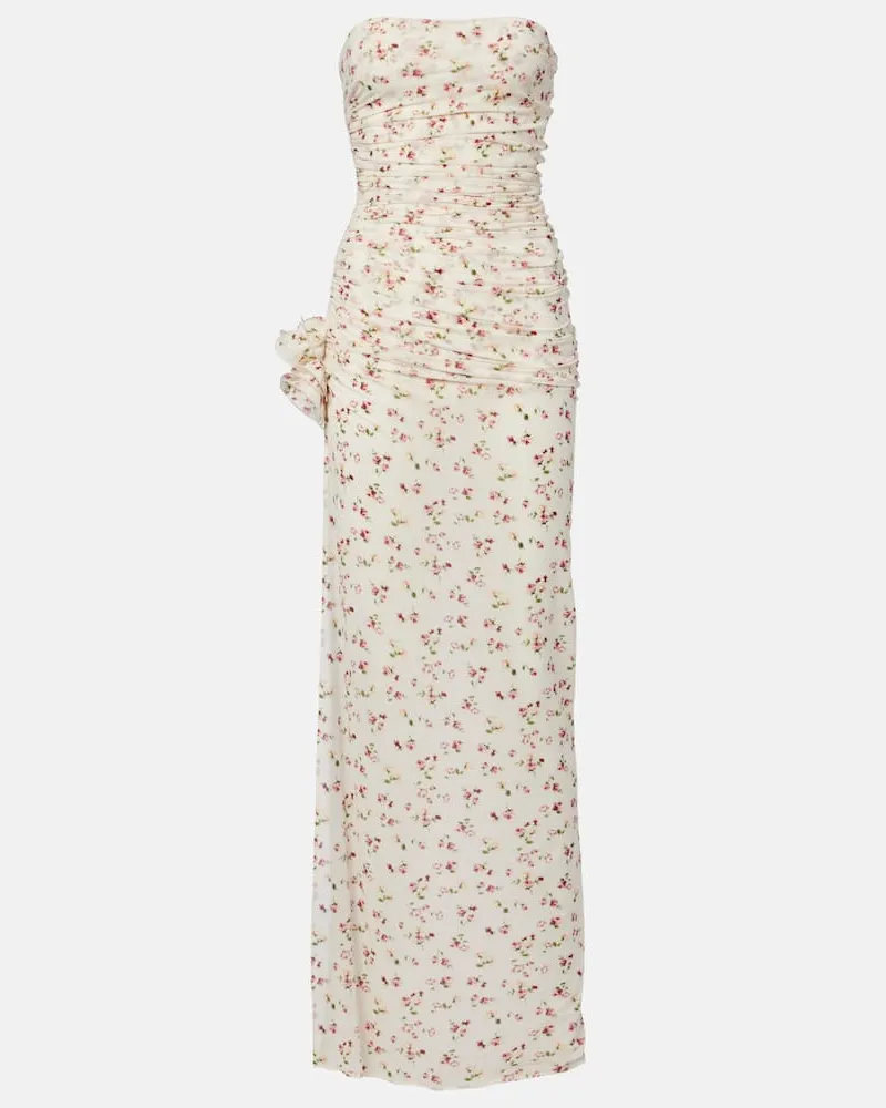 Magda Butrym Bedruckte Robe Weiß