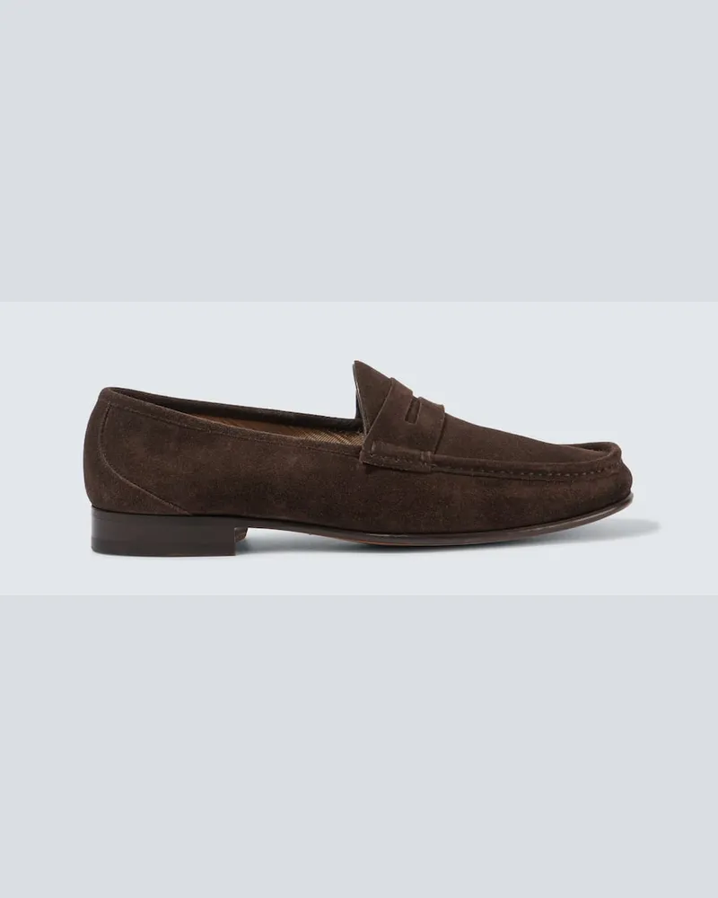 Tom Ford Loafers York aus Veloursleder Braun