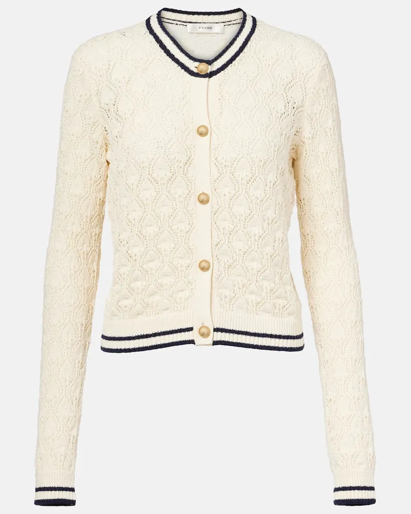 Frame Denim Cardigan Rookie aus Strick Weiß