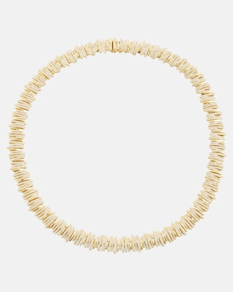 Suzanne Kalan Halskette aus 18kt Gelbgold mit Diamanten Gold