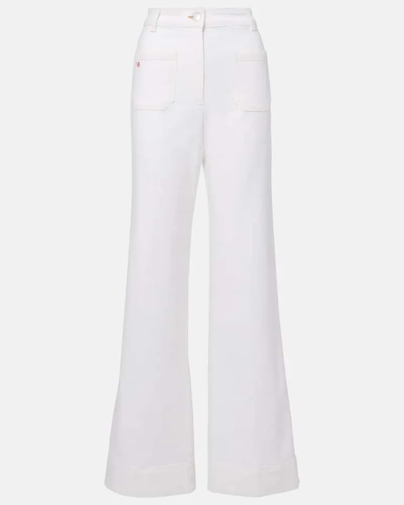 Victoria Beckham High-Rise Jeans Alina Weiß