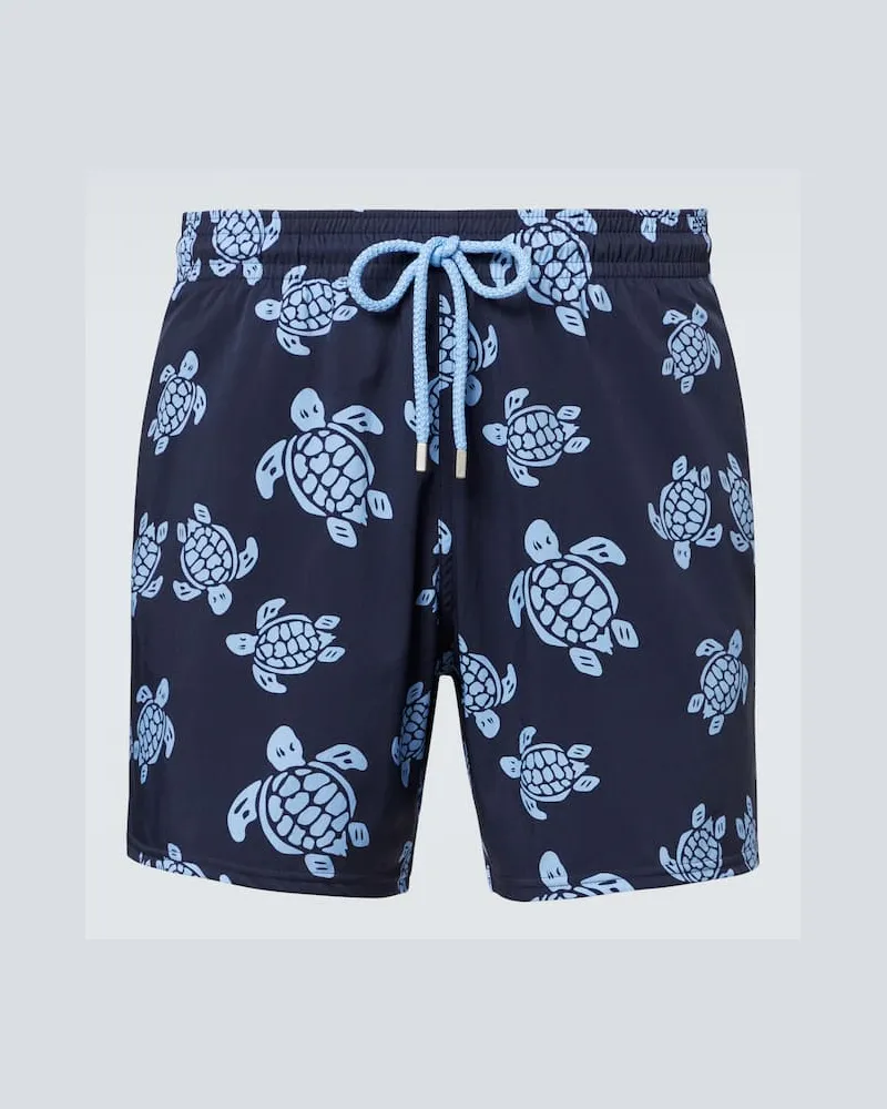 Vilebrequin Bedruckte Badehose Blau
