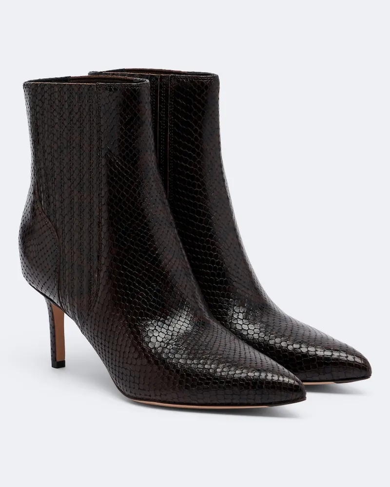 Veronica Beard Ankle Boots Lisa aus Leder Braun
