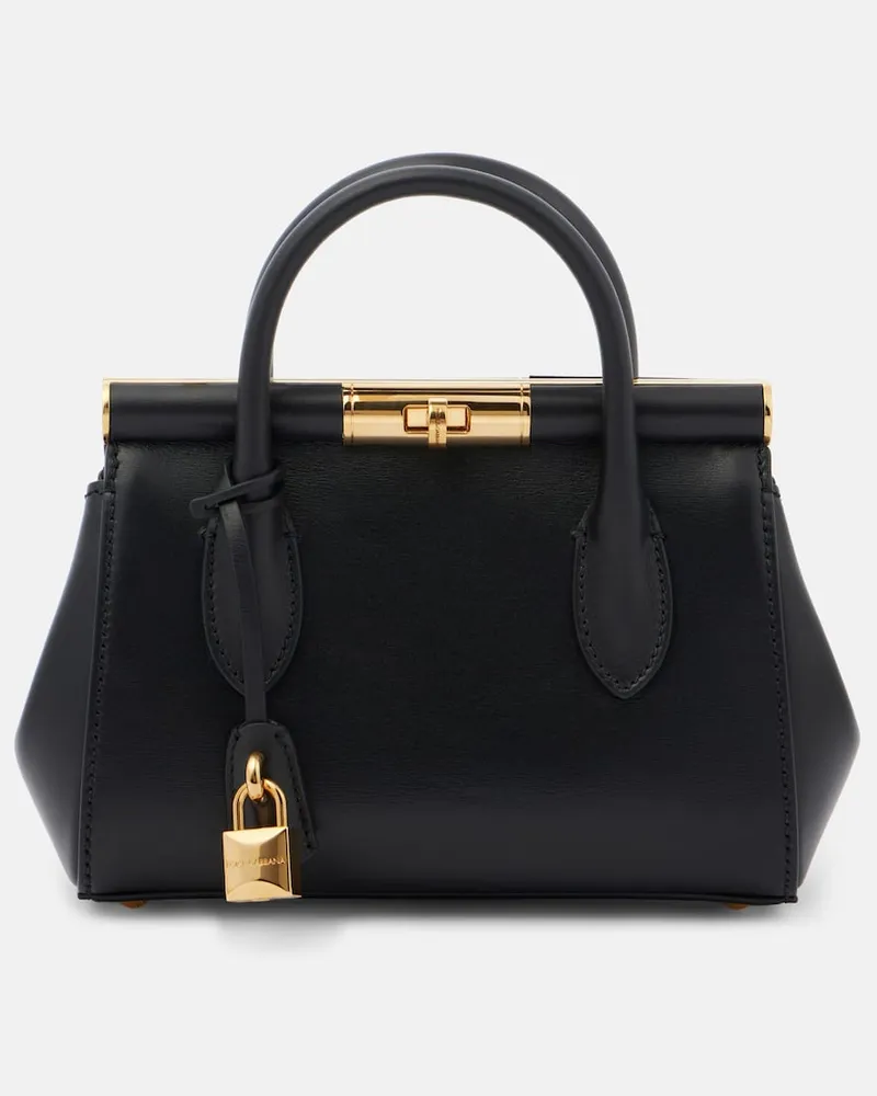 Dolce & Gabbana Tote Bag Marlene Small aus Leder Schwarz