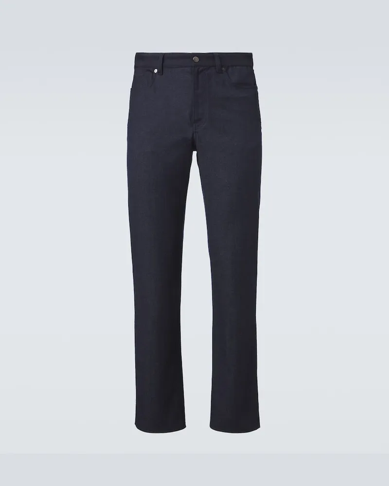 AGNONA Mid-Rise Straight Jeans Blau