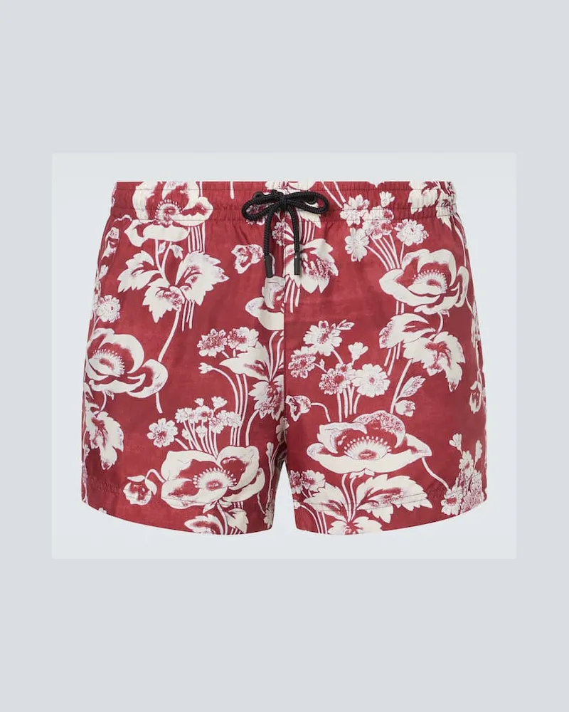 COMMAS Bedruckte Badehose Rot