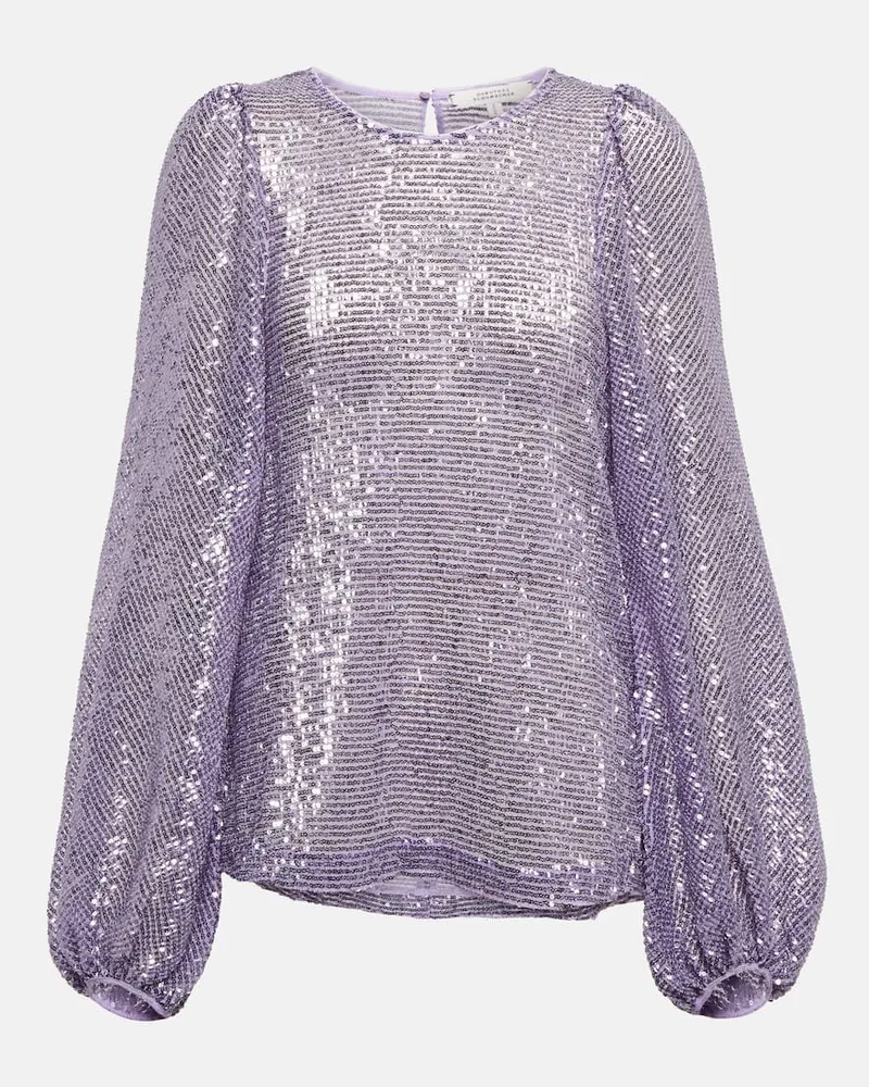 Dorothee Schumacher Bluse Sparkling Moment mit Pailletten Lila