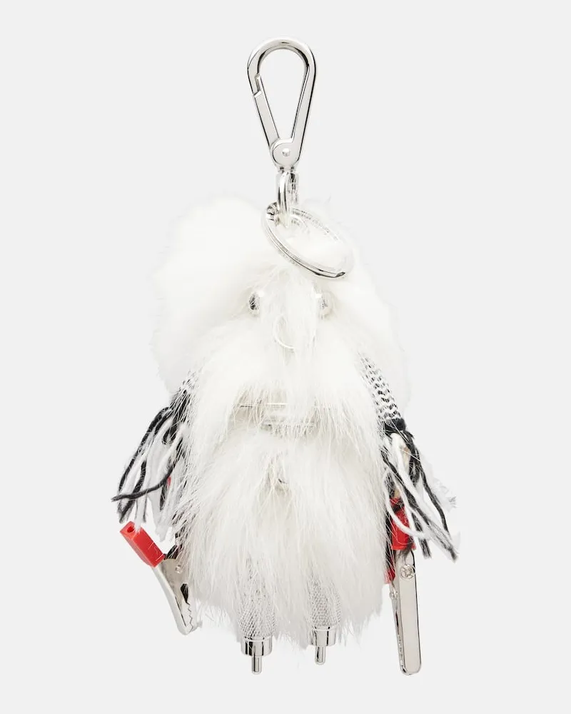 Prada Schlüsselanhänger Rufus Weiß