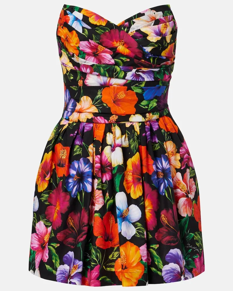 Dolce & Gabbana Minikleid aus Baumwolle Multicolor