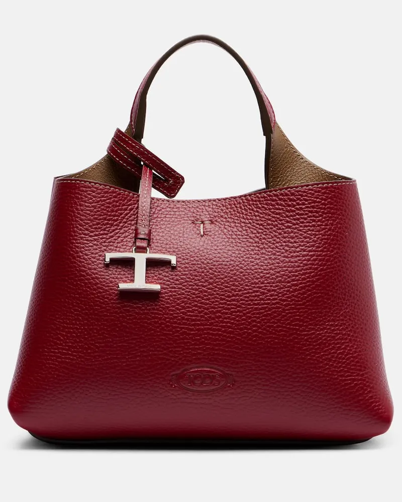 TOD'S Tote Bag T Timeless Micro aus Leder Rot