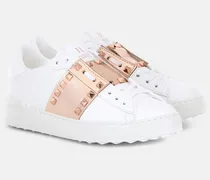 Sneakers Rockstud Untitled mit Metallic-Leder