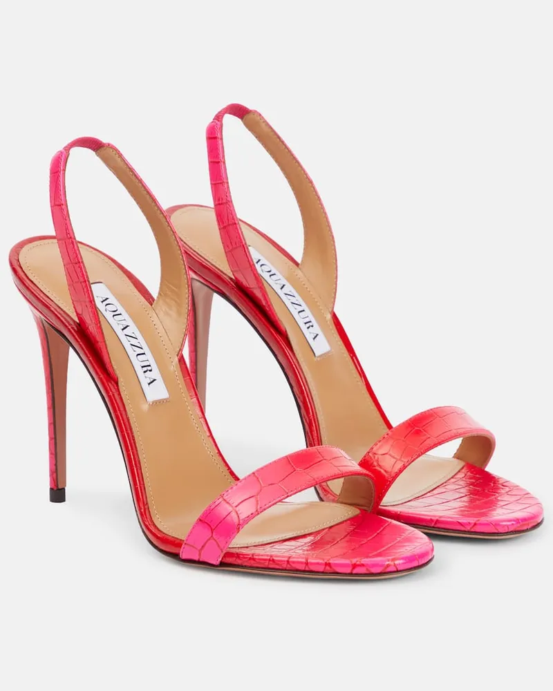 Aquazzura Sandalen So Nude 105 aus Leder Rosa