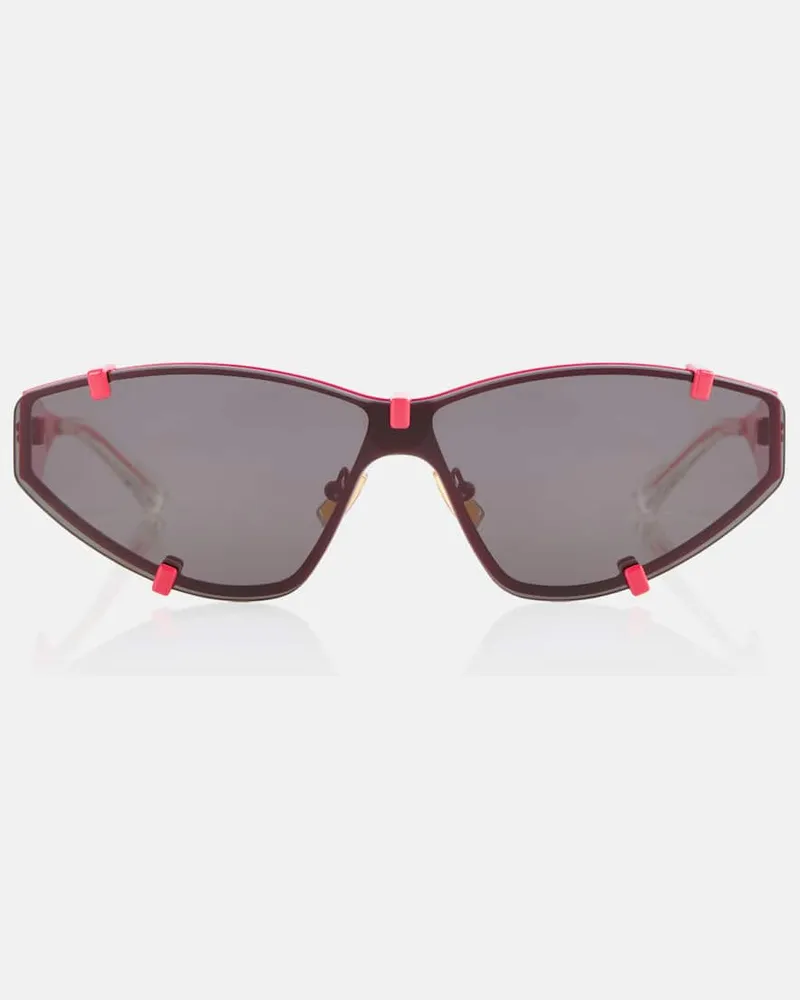 Bottega Veneta Sonnenbrille Grip Shield Rosa