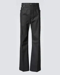 Rick Owens Mid-Rise Wide-Leg Jeans Geth Schwarz