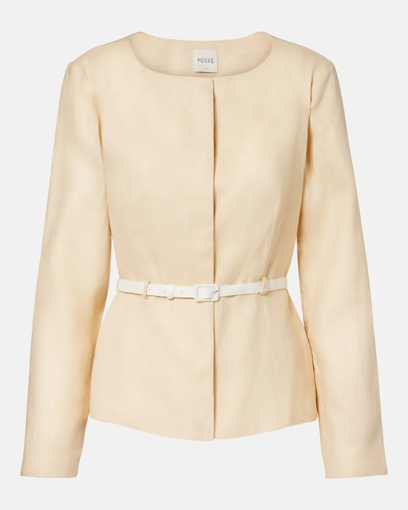Posse Jacke Pamela aus Leinen Beige
