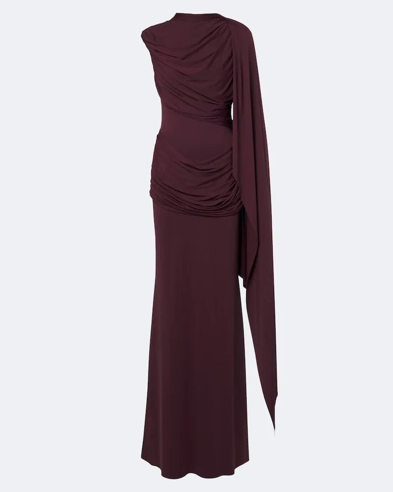 De La Vali Robe aus Jersey Burgunderrot