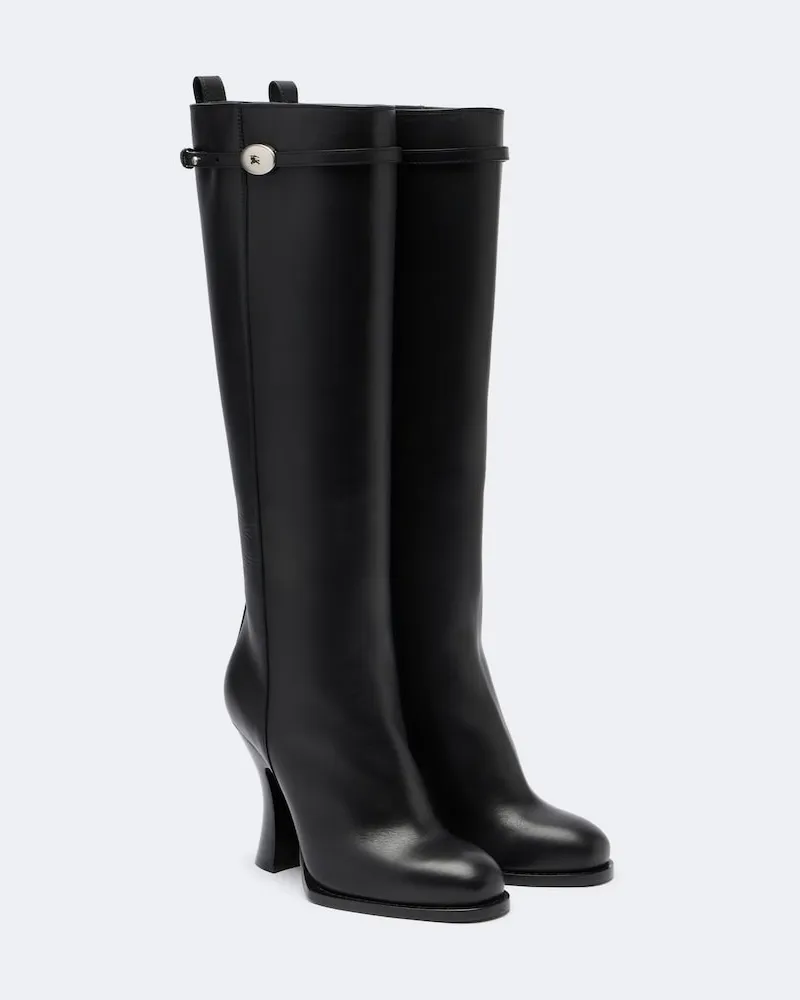 Burberry Stiefel EKD aus Leder Schwarz