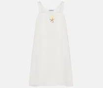 Besticktes Minikleid aus Leinen