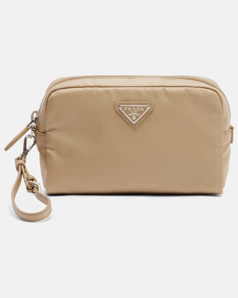 Prada Etui Small aus Re-Nylon Beige