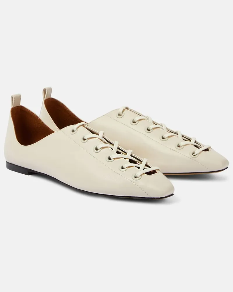 Stella McCartney Schnuerschuhe Terra aus Lederimitat Weiss