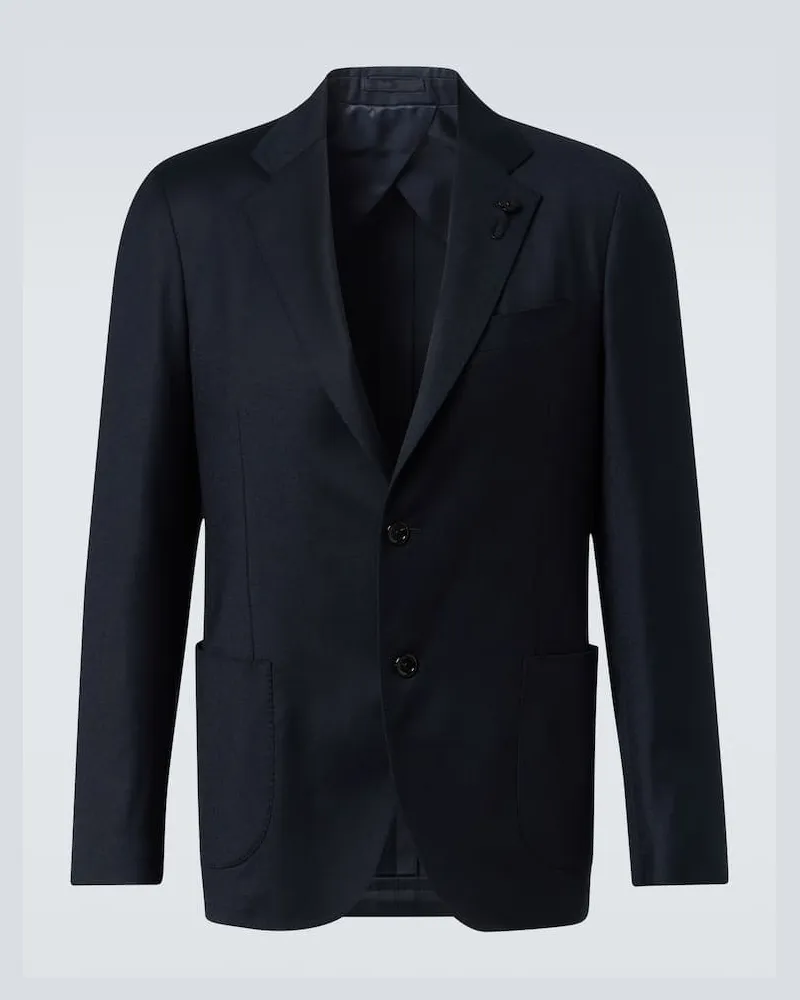 LARDINI Blazer aus Wolle und Kaschmir Blau