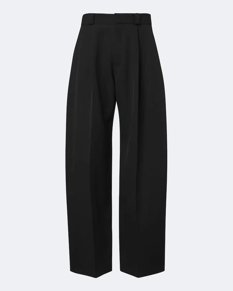 Balenciaga Barrel-Hose aus Woll-Twill Schwarz