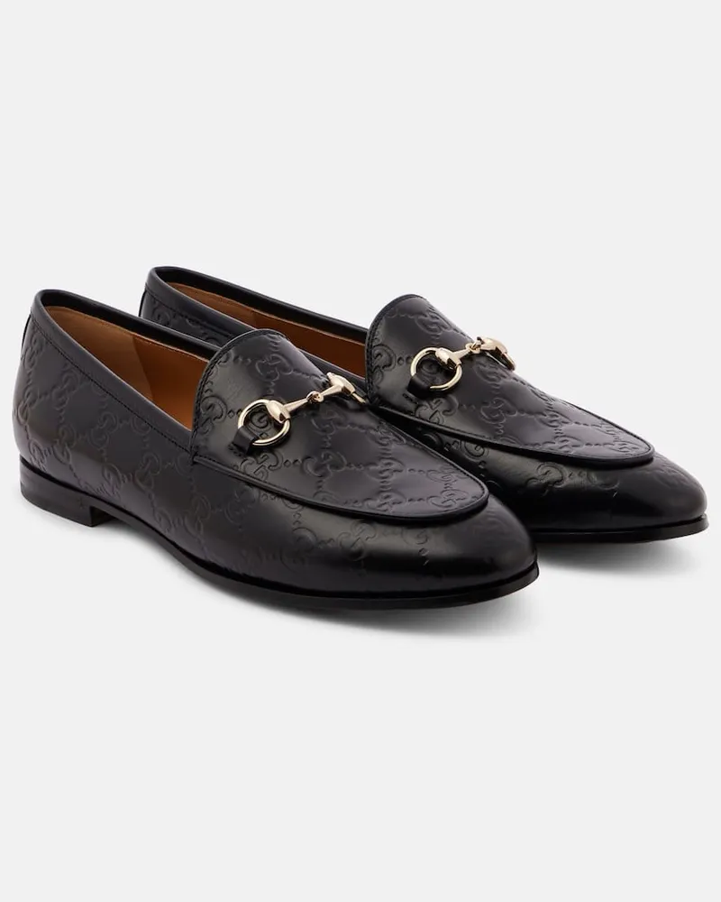 Gucci Loafers Jordaan Horsebit aus Leder Schwarz