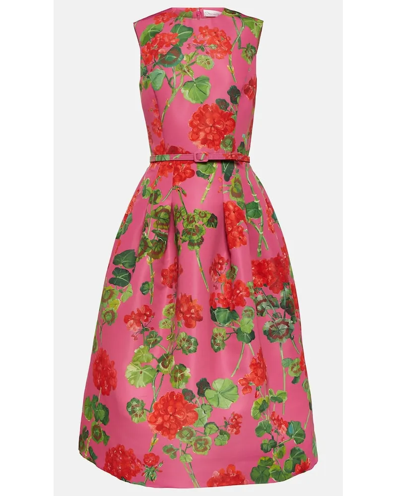 Oscar de la Renta Bedrucktes Midikleid Multicolor