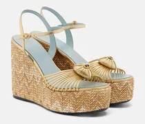 Wedges-Sandalen Cœur Royal aus Leder