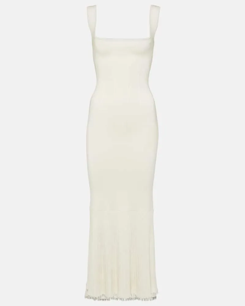 GALVAN Midikleid Atalanta Weiß