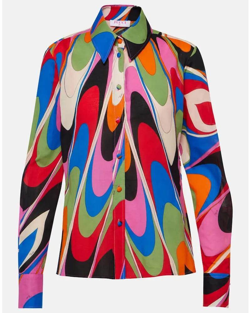 Emilio Pucci Hemd Onde aus Baumwolle Multicolor