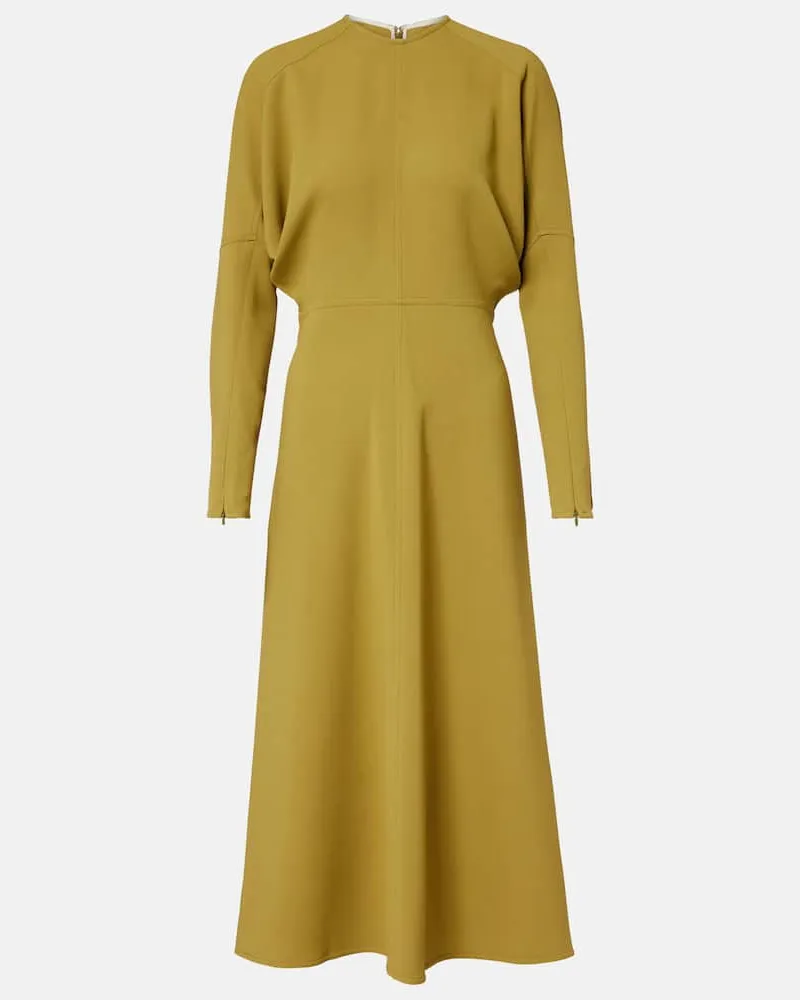 Victoria Beckham Midikleid Dolman aus Cady Grün